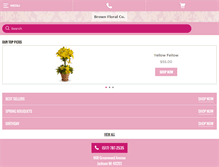 Tablet Screenshot of brownfloralco.com